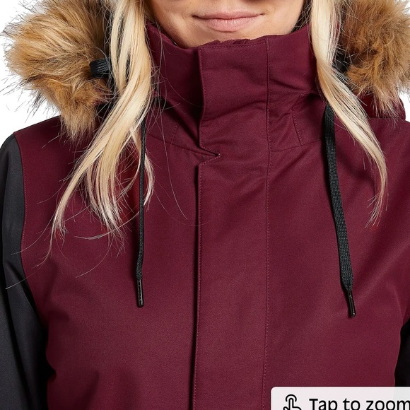 Volcom Women's Fawn Insulated Jacket, Size M, Scarlet - Picture 3 of 10
